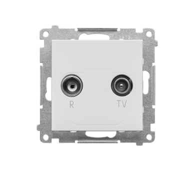 Gniazdo antenowe R-TV końcowe separowane (moduł). 1x Wejście: 5÷862 MHz, Jasnoszary mat Simon 55 TAK.01/114