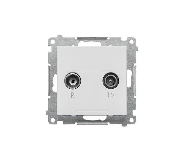 Gniazdo antenowe R-TV końcowe separowane (moduł). 1x Wejście: 5÷862 MHz, Jasnoszary mat Simon 55 TAK.01/114
