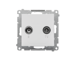 Gniazdo antenowe R-TV końcowe separowane (moduł). 1x Wejście: 5÷862 MHz, Jasnoszary mat Simon 55 TAK.01/114