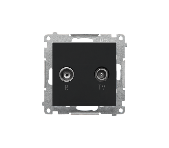 Gniazdo antenowe R-TV końcowe separowane (moduł). 1x Wejście: 5÷862 MHz, Czarny mat Simon 55 TAK.01/149