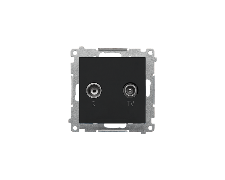 Gniazdo antenowe R-TV przelotowe 10 dB (moduł). 1x Wejście: 5÷862 MHz, Czarny mat Simon 55 TAP10.01/149
