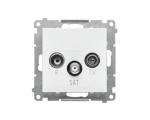 Gniazdo antenowe R-TV-SAT końcowe/zakończeniowe (moduł). 1x Wejście: 5 MHz÷2,4 GHz, Biały mat Simon 55 TASK.01/111