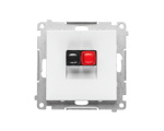 Gniazdo głośnikowe 1-krotne (moduł). Przekrój przewodów dla wejścia i wyjścia 2,5 mm2, Biały mat Simon 55 TGL1.01/111