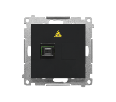 Gniazdo światłowodowe / optyczne pojedyncze SC/APC (moduł), Czarny mat Simon 55 TGS1.01/149