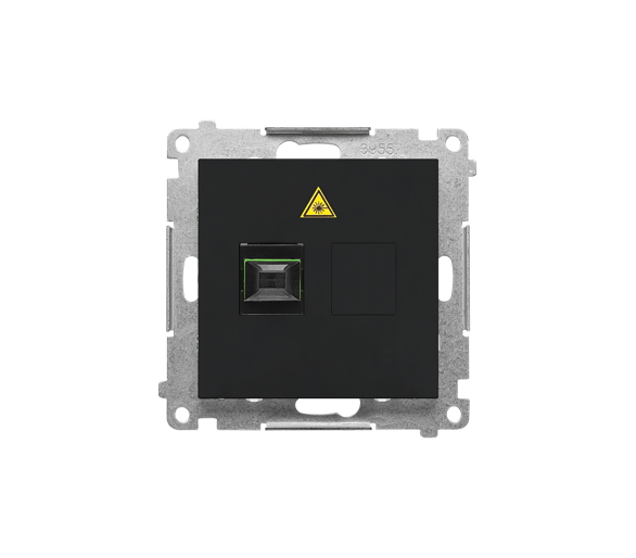 Gniazdo światłowodowe / optyczne pojedyncze SC/APC (moduł), Czarny mat Simon 55 TGS1.01/149