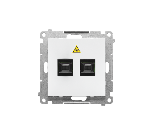 Gniazdo światłowodowe / optyczne podwójne SC/APC (moduł), Biały mat Simon 55 TGS2.01/111