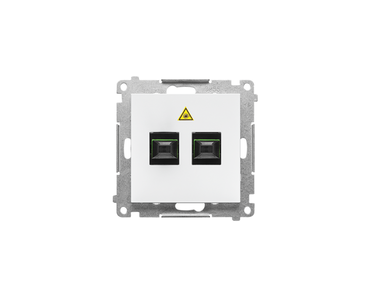Gniazdo światłowodowe / optyczne podwójne SC/APC (moduł), Biały mat Simon 55 TGS2.01/111
