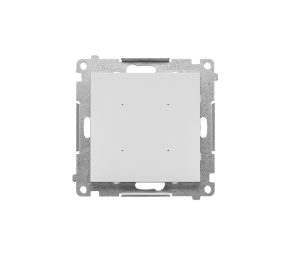SWITCH – Sterownik przyciskowy oświetleniowy  - 1 wyjście 16A, z wbudowanym pomiarem energii, sterowany smartfonem [WiFi],  230 V (moduł), Jasnoszary mat Simon 55 GO TEW1W.01/114