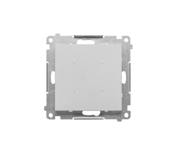 SWITCH – Sterownik przyciskowy oświetleniowy  - 1 wyjście 16A, z wbudowanym pomiarem energii, sterowany smartfonem [WiFi],  230 V (moduł), Aluminium mat Simon 55 GO TEW1W.01/143