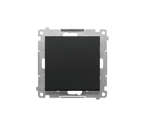 SWITCH – Sterownik przyciskowy oświetleniowy  - 1 wyjście 16A, z wbudowanym pomiarem energii, sterowany smartfonem [WiFi],  230 V (moduł), Czarny mat Simon 55 GO TEW1W.01/149