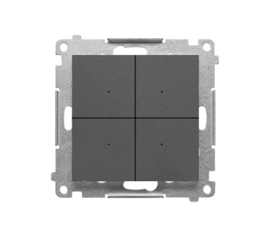 CONTROL B –  Nadajnik bateryjny Wi-Fi sterujący bezpośrednio innymi urządzeniami Simon GO, możliwość zapisania 28 akcji (moduł),, Grafitowy mat Simon 55 GO TENB1W.01/116