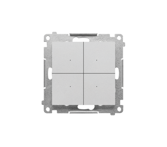 CONTROL B –  Nadajnik bateryjny Wi-Fi sterujący bezpośrednio innymi urządzeniami Simon GO, możliwość zapisania 28 akcji (moduł),, Aluminium mat Simon 55 GO TENB1W.01/143