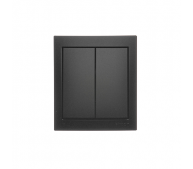 Łącznik schodowy podwójny podświetlany bez piktogramu czarny mat 10AX ACW6/2L/X/49 AquaClick