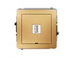 Ładowarka USB pojedyncza USB A, 5W max., 5V, 1A, bez pola opisowego złota Karlik Deco 29DCUSBBO-1