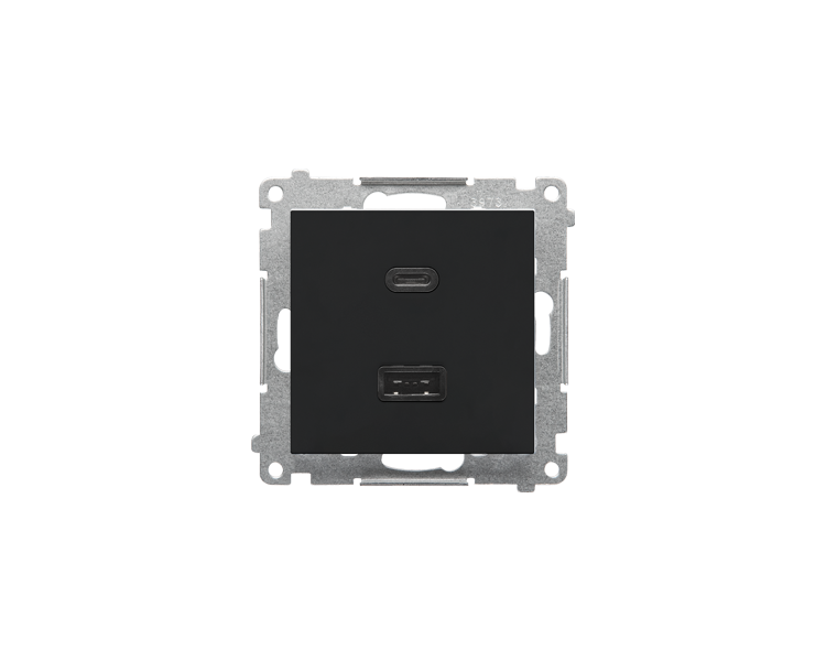 Ładowarka USB C+A (moduł), 30W, 230V, Czarny mat Simon 55 TEC2CAQ.01/149