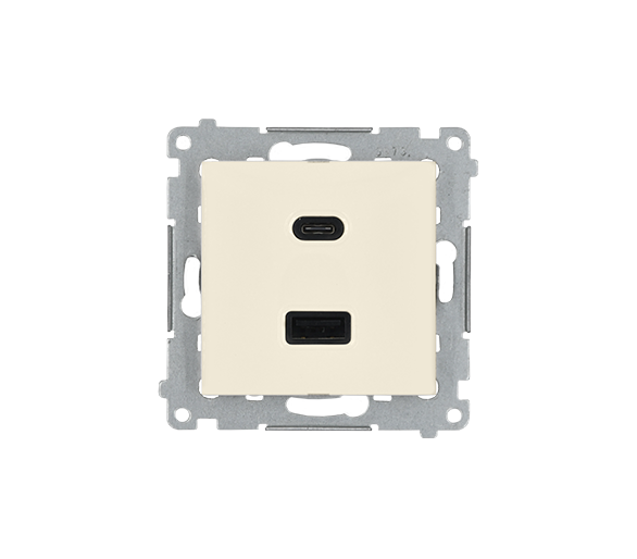 Ładowarka USB C+A (moduł), 30W, 230V, krem Simon 54 DEC2CAQ.01/41