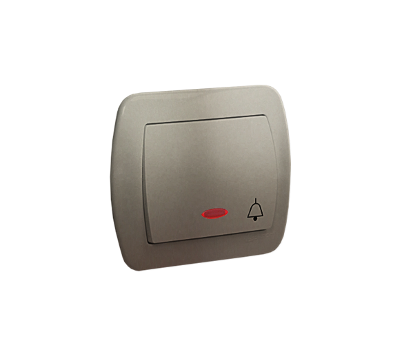 Przycisk "dzwonek" z podświetleniem satynowy, metalizowany 10AX AD1L/29
