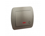 Przycisk "dzwonek" z podświetleniem satynowy, metalizowany 10AX AD1L/29