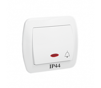 Przycisk "dzwonek" z podświetleniem bryzgoszczelny biały 10AX AD1BL/11