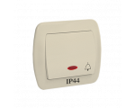 Przycisk "dzwonek" z podświetleniem bryzgoszczelny beżowy 10AX AD1BL/12