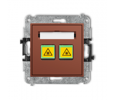 Gniazdo światłowodowe, optyczne podwójne, terakota Karlik Mini 63MGOP-2