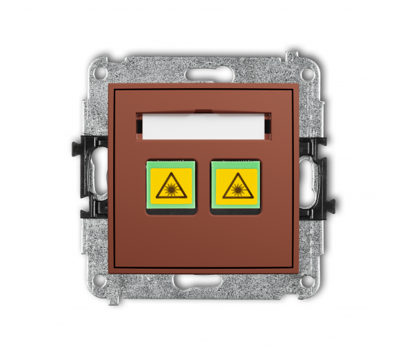 Gniazdo światłowodowe, optyczne podwójne, terakota Karlik Mini 63MGOP-2