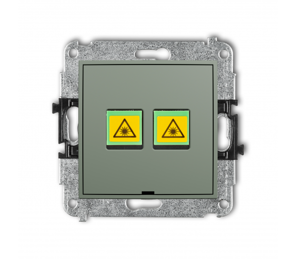Gniazdo światłowodowe, optyczne podwójne, szałwiowy Karlik Mini 61MGOPBO-2