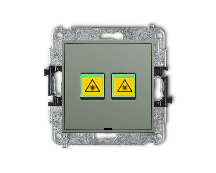 Gniazdo światłowodowe, optyczne podwójne, szałwiowy Karlik Mini 61MGOPBO-2