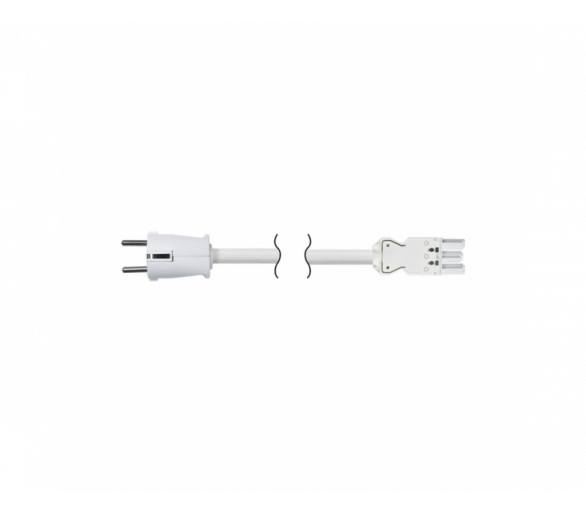 Kabel przyłączeniowy GESIS® dł.:2m 3x1,5mm2 wtyk uniwersalny UNISHUKO - wtyk żeński 16A 250V czysta biel CR1020/9