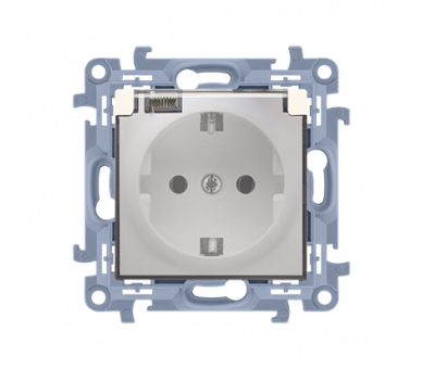 Gniazdo wtyczkowe pojedyncze do wersji IP44 - z uszczelką -  klapka w kolorze transparentnym kremowy 16A CGSZ1B.01/41A