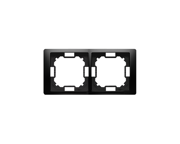 Ramka 2- krotna czarny mat BMRC2/49