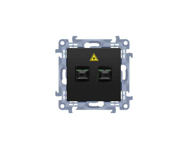 Gniazdo światłowodowe / optyczne podwójne czarny mat CGS2.01/49