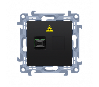 Gniazdo światłowodowe / optyczne pojedyncze czarny mat CGS1.01/49