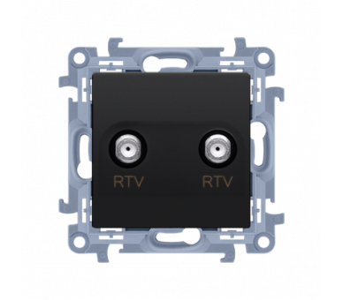 Gniazdo antenowe RTV-RTV końcowe czarny mat CAK2F.01/49