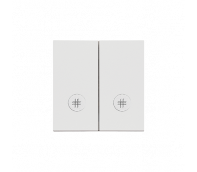 Klawisz podwójny z oczkami z piktogramami krzyżowymi do: SW7/2L2M, Jasnoszary mat Simon 55 TKW7/2L2/114