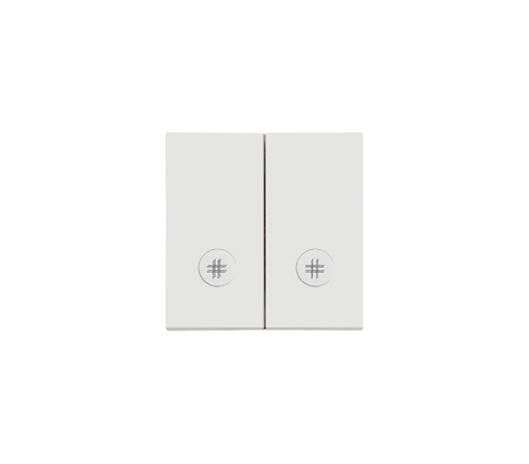 Klawisz podwójny z oczkami z piktogramami krzyżowymi do: SW7/2L2M, Jasnoszary mat Simon 55 TKW7/2L2/114