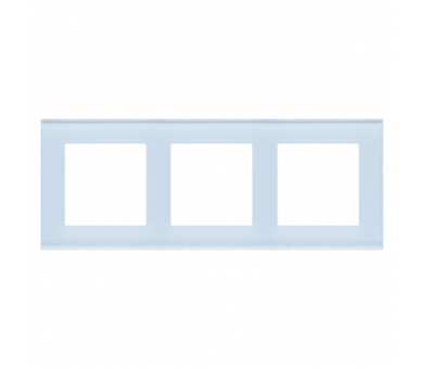 Ramka 3-krotna Nature, Szkło mrożone błękitne Simon 55 TRN3/180