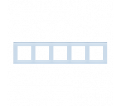 Ramka 5-krotna Nature, Szkło mrożone błękitne Simon 55 TRN5/180