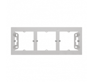 Puszka natynkowa 3-krotna do ramek LINE/DUO. Wyokość: 40mm, Aluminium mat Simon 55 TPN3/143