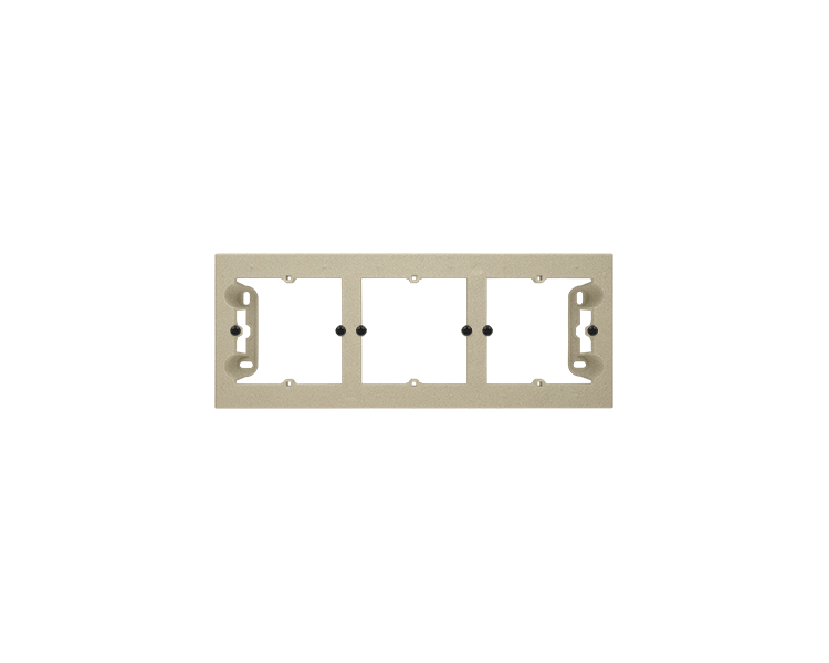 Puszka natynkowa 3-krotna do ramek LINE/DUO. Wyokość: 40mm, Szampański mat Simon 55 TPN3/144