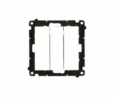 Przycisk potrójny (moduł) 10 AX, 250 V~, szybkozłącza, Biały mat Simon 55 TP31.01/111