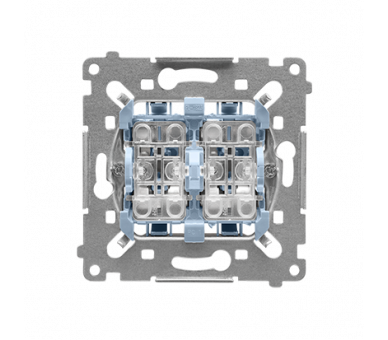 Łącznik świecznikowy z podświetleniem LED – osobne podświetlenie dla każdego klawisza (mechanizm) 10 AX, 250 V~, szybkozłącza Simon 55 SW5L2M