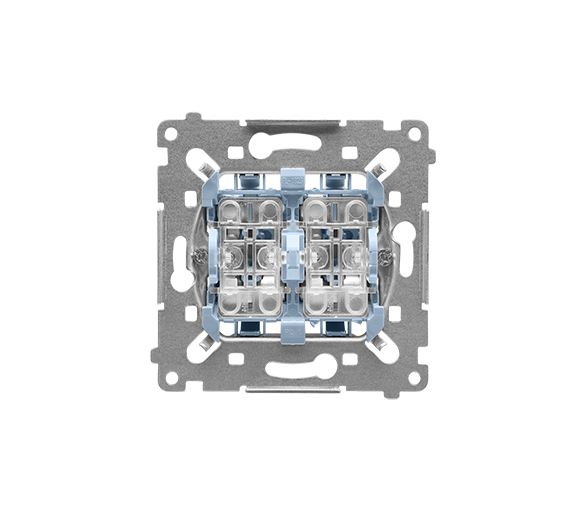 Łącznik świecznikowy z podświetleniem LED – osobne podświetlenie dla każdego klawisza (mechanizm) 10 AX, 250 V~, szybkozłącza Simon 55 SW5L2M