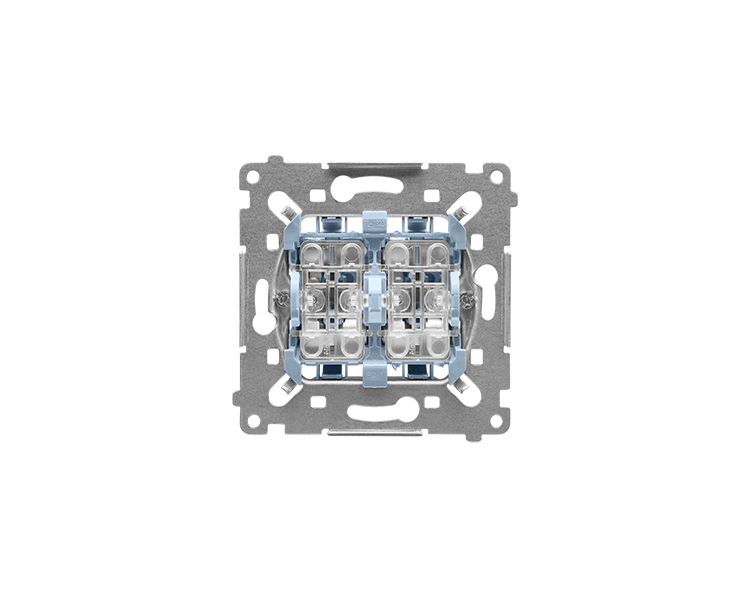 Łącznik świecznikowy z podświetleniem LED – osobne podświetlenie dla każdego klawisza (mechanizm) 10 AX, 250 V~, szybkozłącza Simon 55 SW5L2M