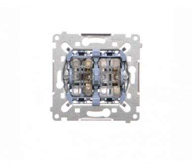 Łącznik roletowy podwójny trójpozycyjny 1-0-2 (mechanizm) 10 A, 250 V~, szybkozłącza Simon 55 SZW2M