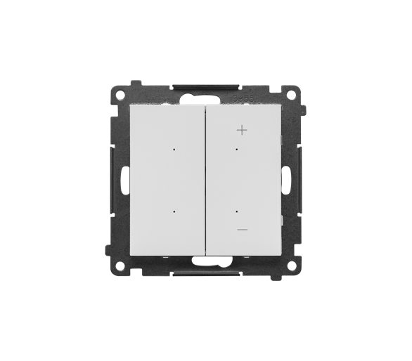 DIMMER – Ściemniacz do LED ściemnialnych, klawiszowy, 15-250 W, 230 V, sterowany smartfonem [WiFi], (moduł) , Jasnoszary mat Simon 55 GO TESL1W.01/114