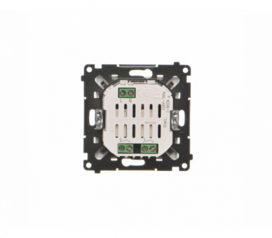 Łącznik elektroniczny podwójny z funcją przycisku lub łącznika czasowego, 2x10 A, 230 V (moduł), Aluminium mat Simon 55 TEW2.01/143