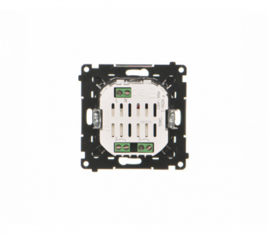 Łącznik elektroniczny podwójny z funcją przycisku lub łącznika czasowego, 2x10 A, 230 V (moduł), Czarny mat Simon 55 TEW2.01/149