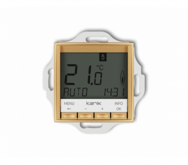 Regulator temperatury, tygodniowy, elektroniczny (podświetlenie białe), złoty Karlik ICON 29IRT-3.1