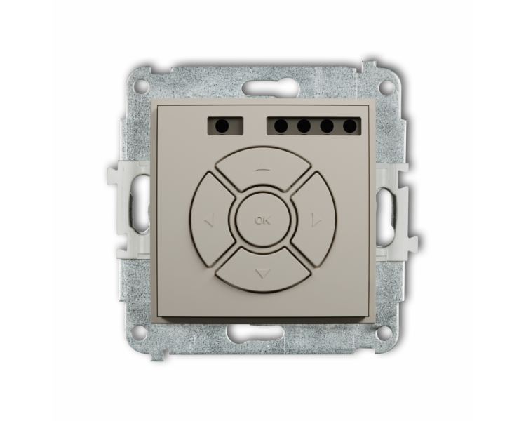 Elektroniczny sterownik rolet (sterowanie lokalne), taupe Karlik ICON 60ISR-1